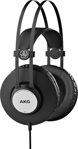 AKG Harman K72 Stúdió Over Ear fejhallgató Vezetékes Fekete, Ezüst