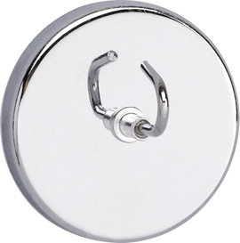 Maul Mágnes neu (Ø x Ma) 52 mm x 31 mm Kerek, Kampóval Ezüst 1 db 6155596