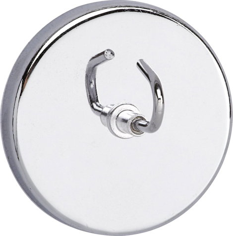 Maul Mágnes neu (Ø x Ma) 52 mm x 31 mm Kerek, Kampóval Ezüst 1 db 6155596