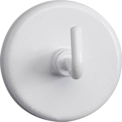 Maul Mágnes (Ø x Ma) 36 mm x 36 mm Kerek, Kampóval Fehér 5 db 6158002
