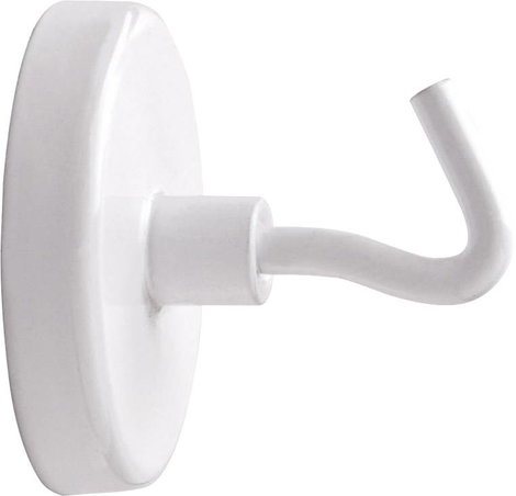 Maul Mágnes (Ø x Ma) 36 mm x 36 mm Kerek, Kampóval Fehér 5 db 6158002 3. kép