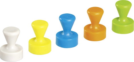 Maul Neodym mágnes Magnet Neodym (Ø x Ma) 12 mm x 16 mm Kúp Fehér, Sárga, Kék, Zöld, Narancs 10 db 6