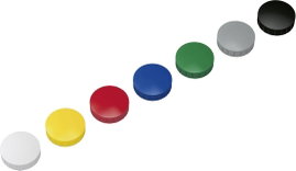 Maul Mágnes MAULsolid (Ø x Ma) 38 mm x 15.5 mm Kerek Sárga, Piros, Kék, Fehér, Zöld, Szürke, Fekete 