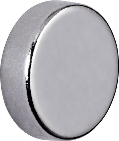Maul Neodym mágnes (Ø x Ma) 10 mm x 3 mm Korong Ezüst 10 db 6166396 2. kép