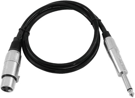 Omnitronic 3022516L XLR Átalakító kábel [1x XLR alj, 3 pólusú - 1x Jack dugó, 6,3 mm-es (mono)] 0.90 2. kép