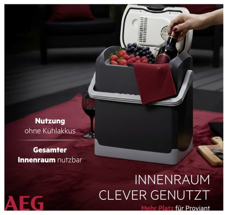 AEG KK 14 Hűtő- és fűtő láda Termoelektromos 12 V/DC Szürke 14 l 19 ° C-kal a környezeti hőmérséklet 7. kép