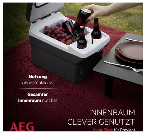 Autós hűtőláda, melegítő láda AEG Bordbar BK16 12 V/DC Szürke 16 l 8. kép