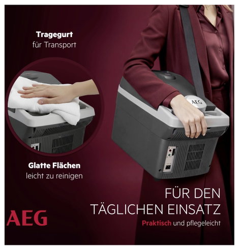 Autós hűtőláda, melegítő láda AEG Bordbar BK16 12 V/DC Szürke 16 l 9. kép