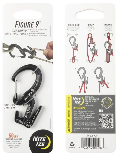 NITE Ize NI-C9S-02-01 Karabíner Figure9 Small 69 mm x 34 mm x 8 mm 1 db 8. kép