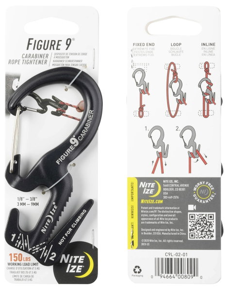 NITE Ize NI-C9L-02-01 Karabíner Figure9 Large 116 mm x 56 mm x 13 mm 1 db 15. kép