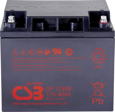CSB Battery GP 12400 Standby USV Ólomakku 12 V 40 Ah Ólom-vlies (AGM) (Sz x Ma x Mé) 197 x 171 x 165