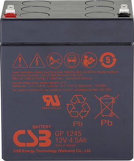CSB Battery GP 1245 Standby USV Ólomakku 12 V 4.5 Ah Ólom-vlies (AGM) (Sz x Ma x Mé) 93 x 108 x 70 m