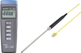 VOLTCRAFT K101 + TP 208 Hőmérséklet mérőműszer Érzékelő típus K