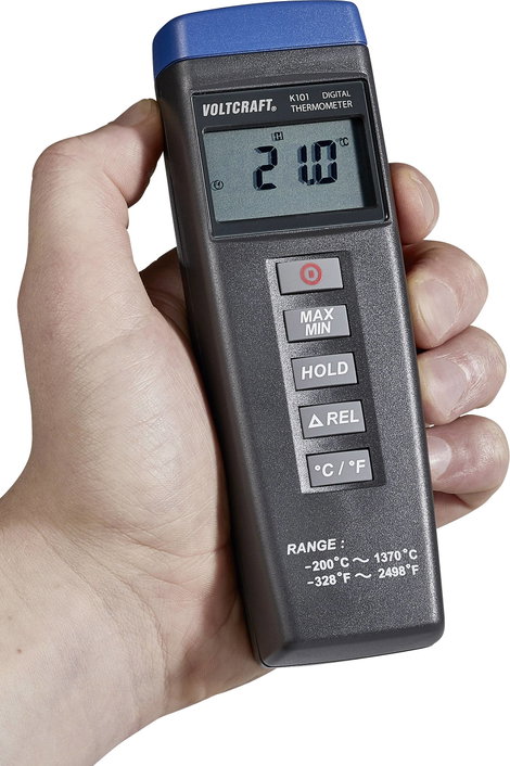 VOLTCRAFT K101 + TP 208 Hőmérséklet mérőműszer Érzékelő típus K 3. kép