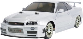Tamiya 1:10 RC modellautó Elektro Közúti modell Nismo R34 GT-R Z-Tune Brushed 4WD építőkészlet TT-02