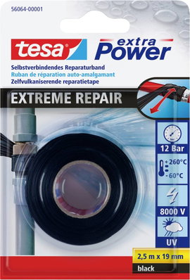tesa EXTREME REPAIR 56064-00001-00 Repair tape tesa® extra Power Fekete (H x Sz) 2.5 m x 19 mm 1 db