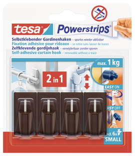 tesa POWERSTRIPS® Vario függöny horog Barna