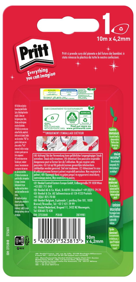 Henkel Görgős hibajavítók Korrekturroller Compact Flex 4.2 mm Fehér 10 m 1 db 4. kép