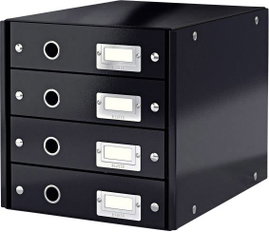 Leitz Click & Store 6049-00-95 Fiókos irattároló Fekete DIN A4 Fiókok száma: 4
