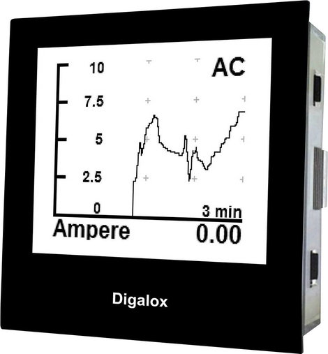 Grafikus DIN mérőkészülék, RGB háttérvilágítás, 0 -500 V/AC, 10-500 Hz, 68 x 68 mm, TDE Instruments 3. kép