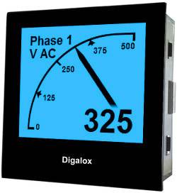 Grafikus DIN mérőkészülék, RGB háttérvilágítás, 0 -500 V/AC, 10-500 Hz, 68 x 68 mm, TDE Instruments 7. kép