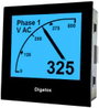 Grafikus DIN mérőkészülék, RGB háttérvilágítás, 0 -500 V/AC, 10-500 Hz, 68 x 68 mm, TDE Instruments 7. bélyegkép