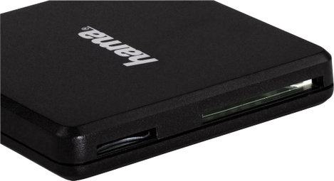 Hama 124022 Külső memóriakártya olvasó USB 3.2 (1. generáció) (USB 3.0) Fekete