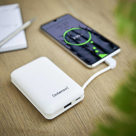 Intenso XC10000 Powerbank 10000 mAh LiPo USB-A, USB-C® Fehér állapotjelző 4. kép
