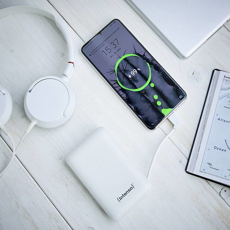 Intenso XC10000 Powerbank 10000 mAh LiPo USB-A, USB-C® Fehér állapotjelző 5. kép