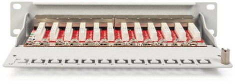 Digitus DN-91612S-EA-G 12 port Hálózati patchpanel 254 mm (10) CAT 6A 1 ME 2. kép