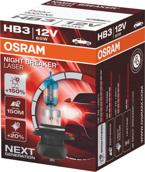OSRAM 9005NL Halogén fényforrás Night Breaker® Laser Next Generation HB3 60 W 12 V 4. kép