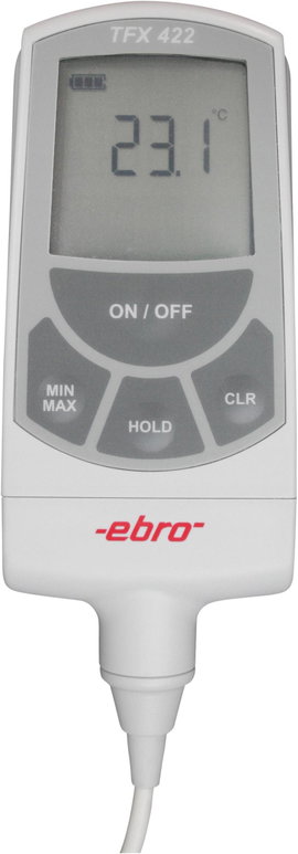 ebro TFX 422C-150 Beszúrós hőmérő (HACCP) Mérési tartomány, hőmérséklet -25 - 50 °C Érzékelő típus P