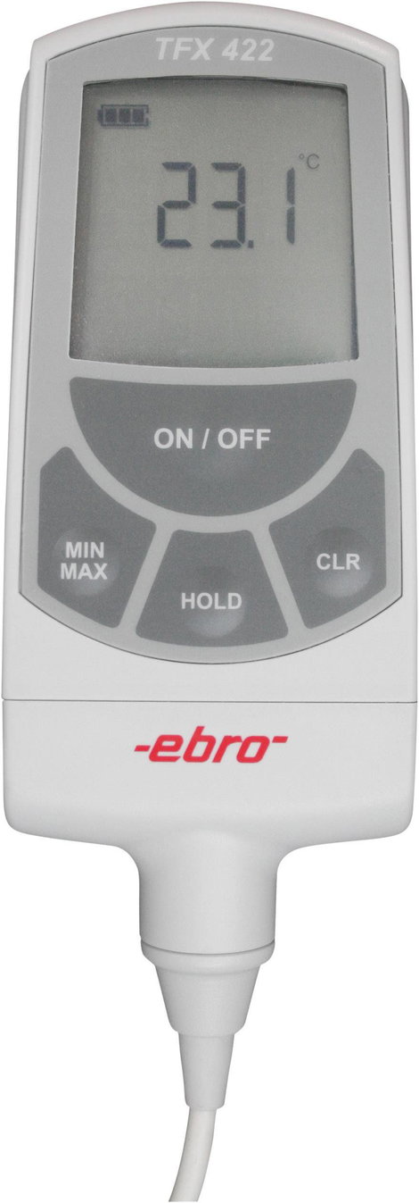 ebro TFX 422C-150 Beszúrós hőmérő (HACCP) Mérési tartomány, hőmérséklet -25 - 50 °C Érzékelő típus P