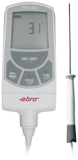 ebro TFX 422C-60 Beszúrós hőmérő (HACCP) Mérési tartomány, hőmérséklet -50 - 200 °C HACCP konform