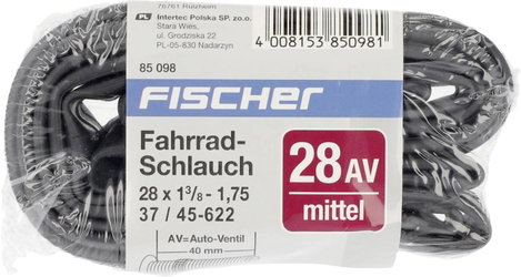 FISCHER FAHRRAD 85098 Kerékpár tömlő 28 coll Autóvszelep (AV) 14. kép