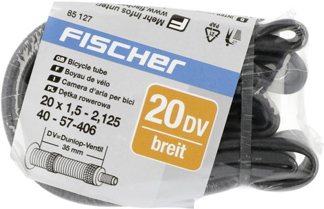 FISCHER FAHRRAD 85127 Kerékpár tömlő 20 coll Dunlop szelep (DV) 3. kép