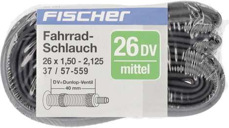 FISCHER FAHRRAD 85101 Kerékpár tömlő 26 coll Dunlop szelep (DV) 5. kép