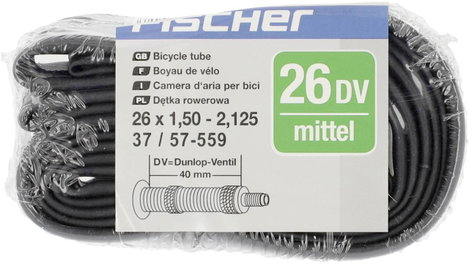 FISCHER FAHRRAD 85101 Kerékpár tömlő 26 coll Dunlop szelep (DV) 6. kép