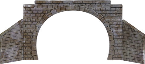 Busch 8841 TT Tunnel-Portal 2 sínes Kész modell
