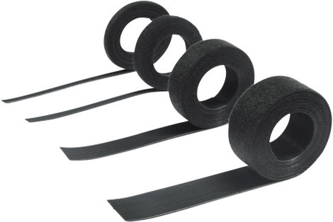 Hebotec 11-KE20002,5FRT Tépőzár Kötegeléshez Bolyhos és horgos fél (H x Sz) 2500 mm x 20 mm Fekete 2 2. kép