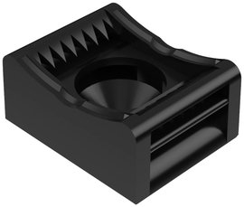 Hebotec KBS 4 - 20 Tépőzár foglalat Felcsavarozható Fekete 1 db