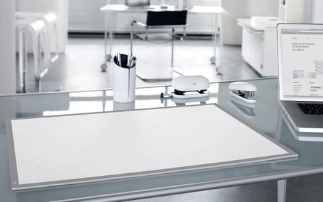 Sigel Squared HO260 Asztali alátét Fehér, Szürke (Sz x Ma) 595 mm x 410 mm 3. kép