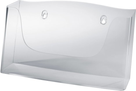 Sigel acrylic LH118 Fali prospektustartó Átlátszó DIN A4, fekvő Rekeszek száma 1 1 db (Sz x Ma x Mé) 2. kép