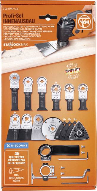 Fein 35222967120 Profi Set SL MAX INNENAUSBAU Többfunkciós szerszám tartozék készlet 1 db 3. kép