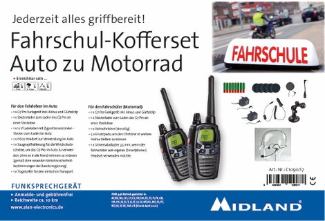 Midland Fahrschulkoffer Midland G7 Pro C1090.S7 PMR LPD kézi rádió adó-vevő készülék