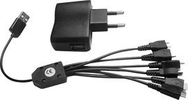 Albrecht Tápegység 6-faches USB-Ladekabel für ATR 100/200/TelMe/Multicom 29930