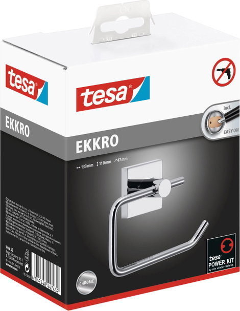 tesa ekkro Toalettpapír tartó Ragasztó Fém 6. kép