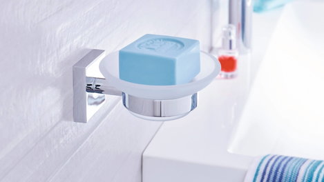 tesa ekkro 40240-00000-00 Szappantartó Króm (fényes), Fehér (selymes) 2. kép