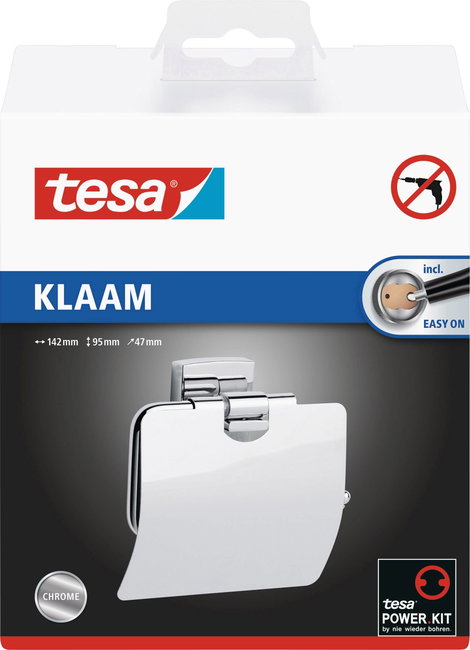 tesa klaam Toalettpapír tartó Ragasztó Fém 4. kép