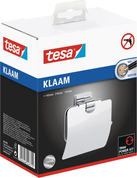 tesa klaam Toalettpapír tartó Ragasztó Fém 5. kép